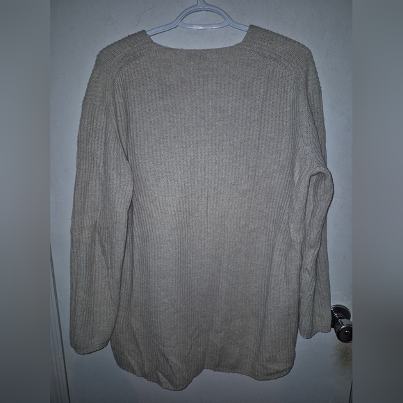 Madewell Woolside V-Neck Sweater Oatmeal /Cream Sz.Med - Picture 9 of 12
